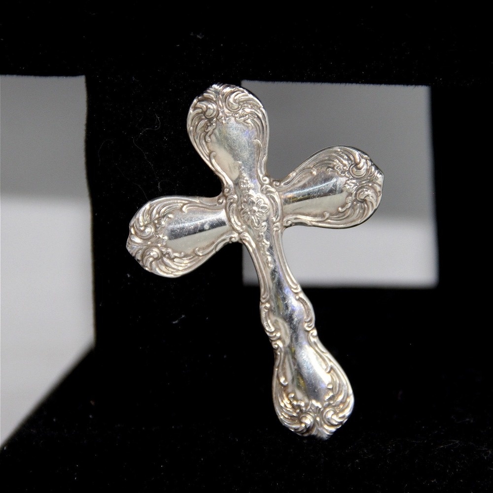 Towle‎ Sterling Silver Old Master Pattern Cross Pendant Religious Jewelry - Picture 2 of 6
